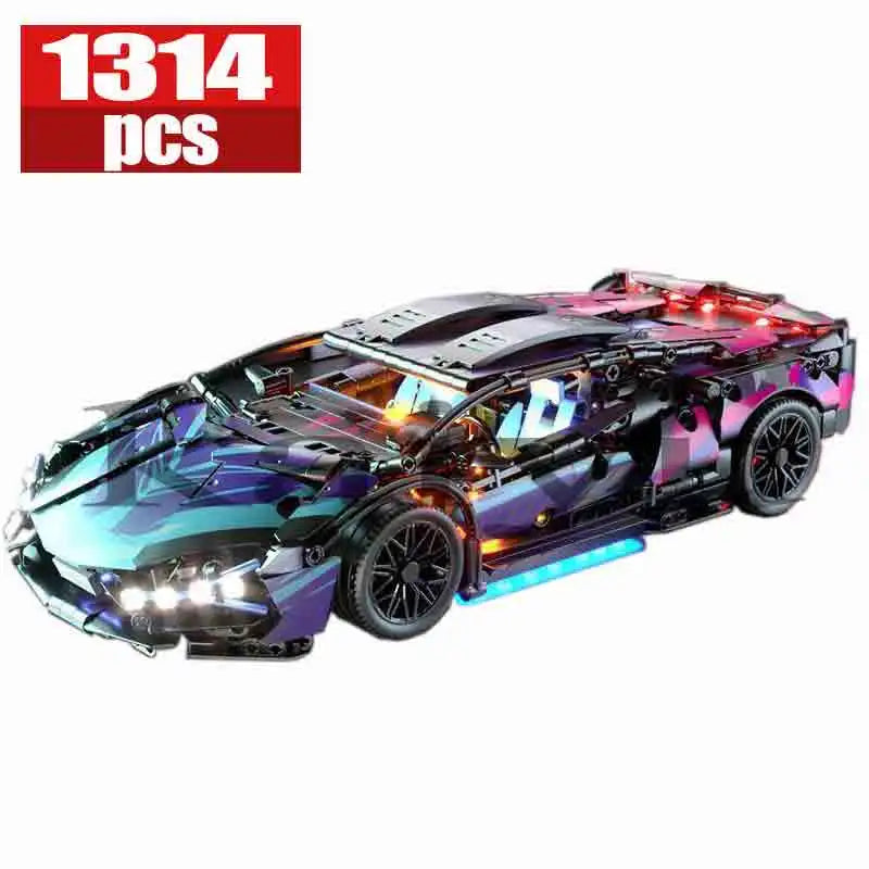 RC LED Power Building Blocks Racing Supercar