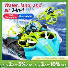 Quadcopter Boat for Sea Land and Air Flights