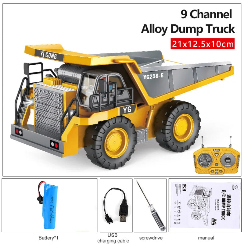 thumbnail image 2 of Remote Control Construction Vehicle NOKA RC Excavator Toy - 1:18 Scale With Metal Shovel & Sounds Blue Smoke Effect RC Toy 2 of 13