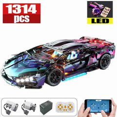 RC LED Power Building Blocks Racing Supercar