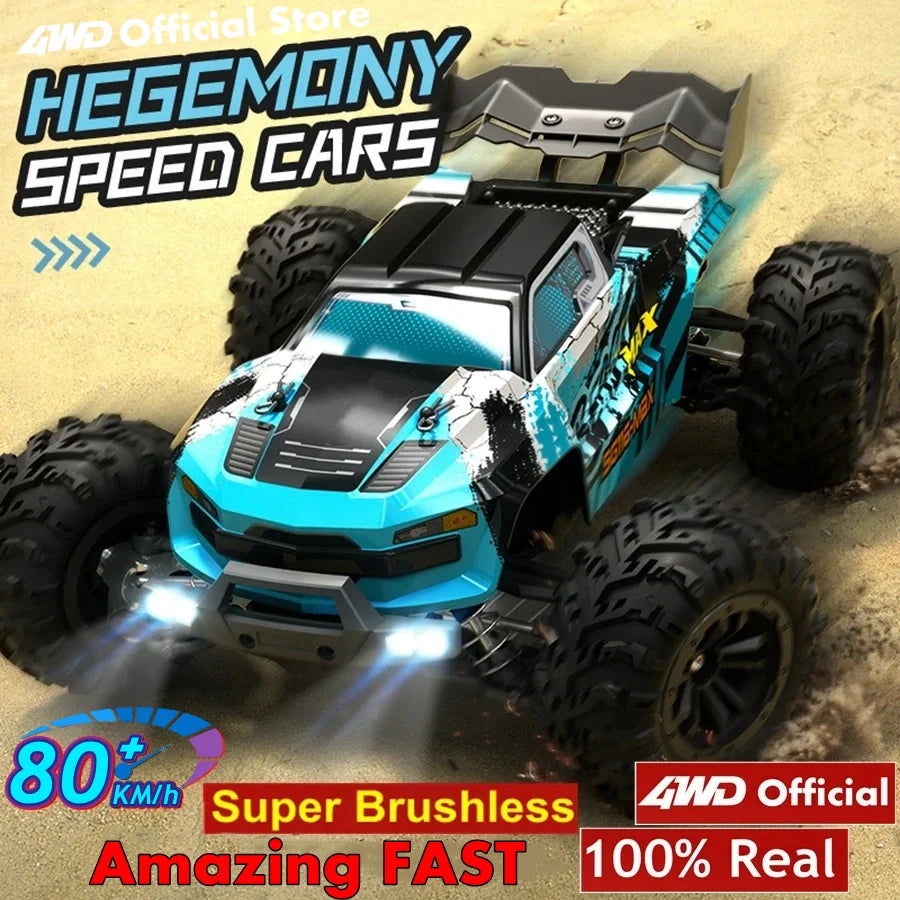 High-Speed All-Terrain RC Truck – Up to 50 MPH, 4x4 Brushless Monster Truck for Adults and Kids